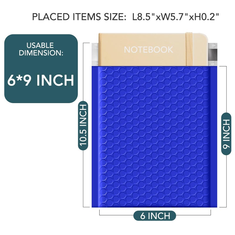 Metronic Bubble Mailers 6x10 25 Pack Usable Size 6x9" Royal Blue Bubble Mailers Waterproof Padded Envelopes Self-Seal Cushioning Bubble Envelopes for Packaging, Mailing, Shipping, Bulk #0 - Image 2